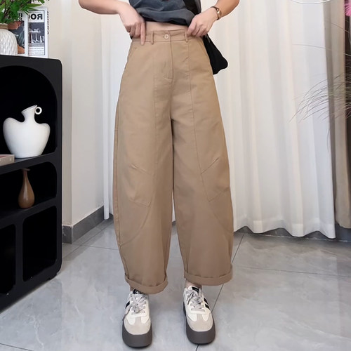 Ader韩版九分阔腿弯刀裤女2026春夏新款时尚简约百搭显瘦休闲裤 - 封面