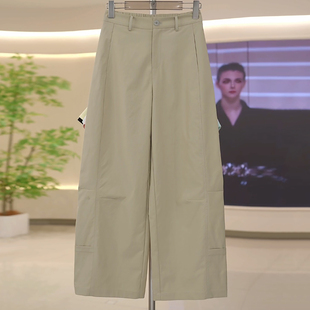 立体裁剪气质高腰窄版 Ader休闲裤 女2026夏季 新款 直筒宽松阔腿裤