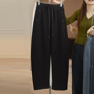 Ader醋酸羊毛休闲裤女2025冬季新款加厚保暖垂感百搭显瘦镰刀裤子