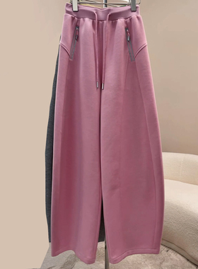 Ader时尚洋气阔腿香蕉卫裤女2026春季新款高腰宽松遮肉减龄休闲裤