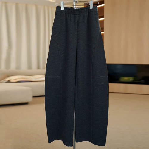 时尚百搭显瘦加厚保暖阔腿休闲裤