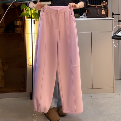 加绒加厚可束脚两穿运动休闲卫裤