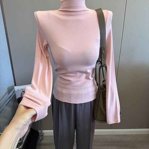 半高领打底衫女长袖T恤修身内搭