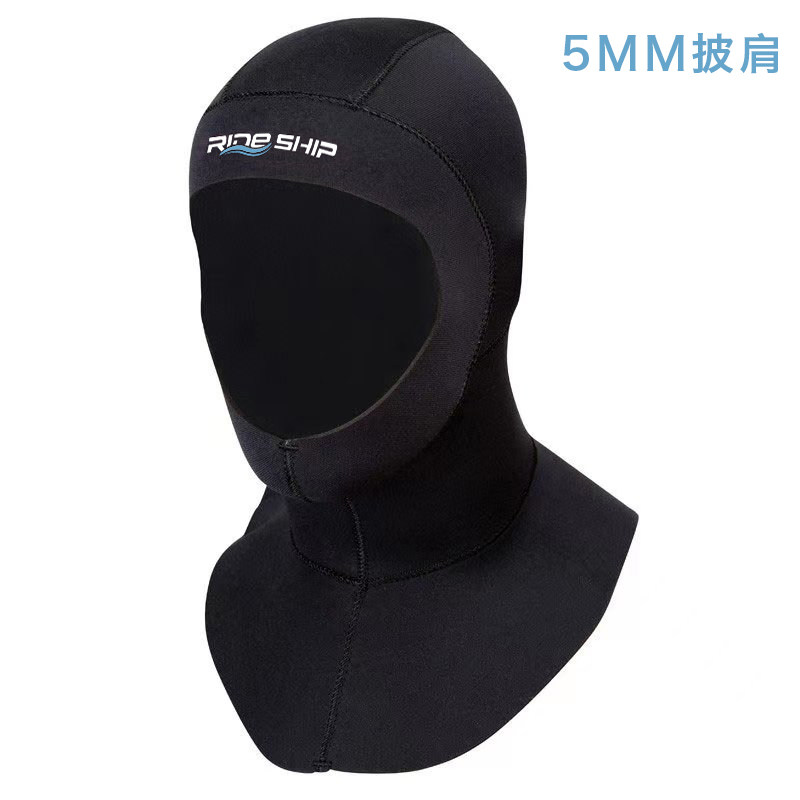 防寒潜水帽手套 3/5MM男女冬泳头套 冲浪保暖水上运动配件 深潜保