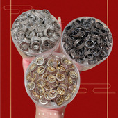 爆款 虞书欣同款 圆形发扣圈小触角金属闪钻刘海夹女新款 前额侧边夹