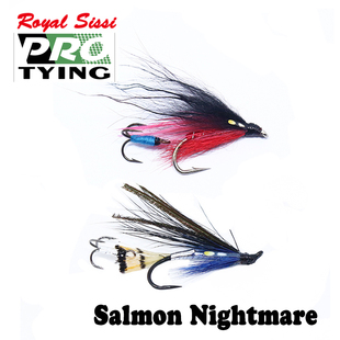 Royal Sissi进口飞钓钩 nightmare羽毛钩带三锚钩 狗鱼三文鱼专用