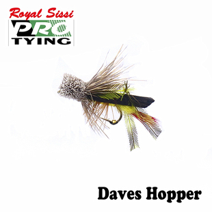 手工绑制飞蝇毛钩 12# Daves Hopper蝗虫蚂蚱仿生饵干式飞蝇钩