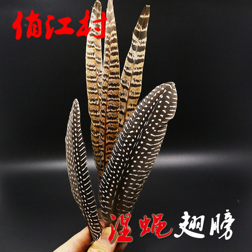 飞蝇钓毛钩绑制材料斑点翅膀尾翼
