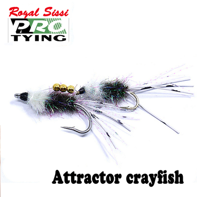 飞蝇钩仿生龙虾毛钩路亚假饵