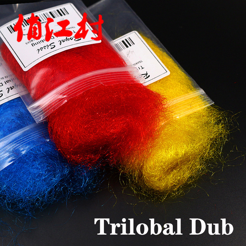 飞钓 若虫绑制材料 异型亮光纤维 trilobal dubbing 闪光躯体纤维