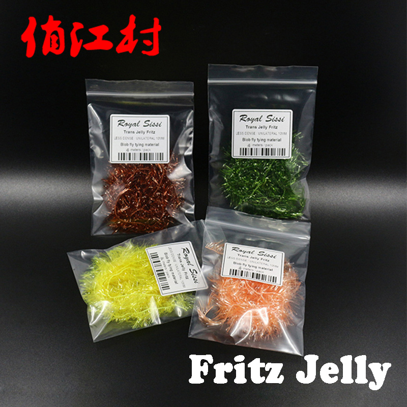新品 路亚飞蝇饵绑制材料 Fritz单边水晶线 鲈鱼专用 饰带钩材料