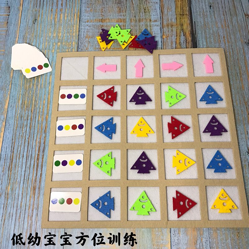 幼儿园早教区区域活动小鱼找方向区角材料投放小班中班自制玩教具