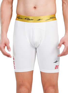 2025SPOx华大4分紧身裤 白色