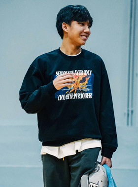 2025SPOxKR 柯冉同款套头卫衣 黑色