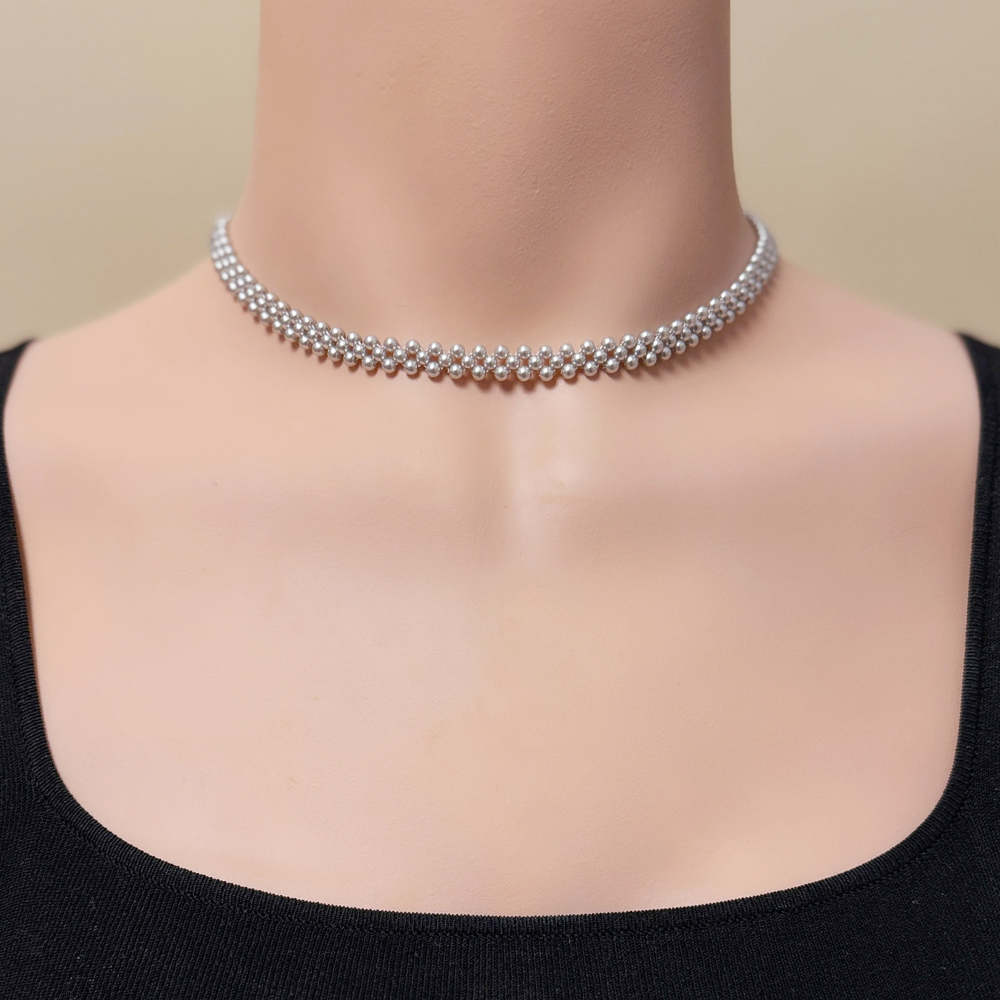 施家珠手工编织项链S925银小众设计不掉色锁骨链高级轻奢叠戴颈链,饰品/流行首饰/时尚饰品新,银饰项链,淘宝优惠券,粉丝福利购,淘宝优惠卷