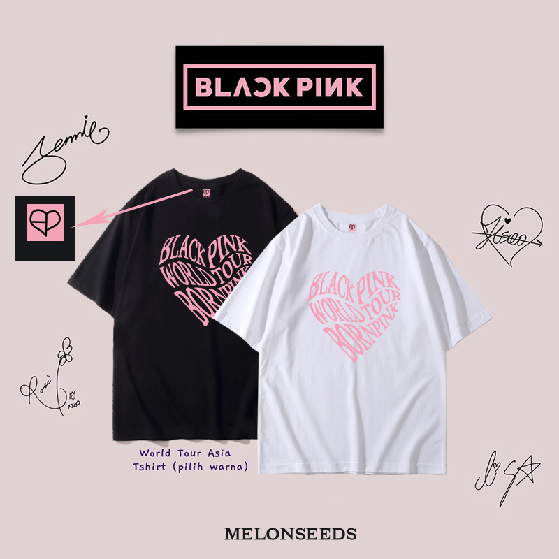 BLACKPINK应援服LISA爱心字母T恤演唱会rose同款短袖智秀周边 女装/女士精品 T恤 原图主图