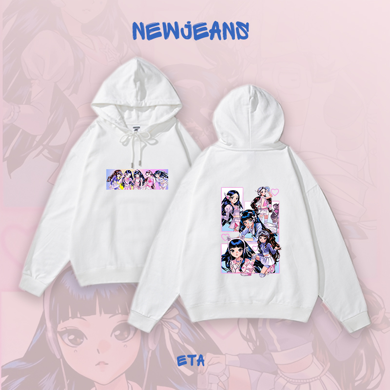 NewJeans卫衣应援服Y2K漫画少女连帽金玟池HANNI同款李惠仁女团