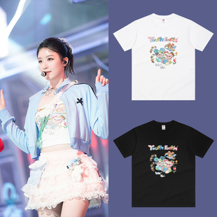 叶舒华同款 纯棉黑色白色Goodthing idle0525人气歌谣打歌服短款