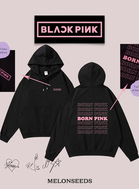 BLACKPINK应援服亚巡2023BORNPINK演唱会秋冬lisa智秀同款卫衣