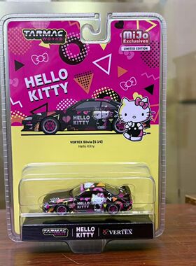 TW 1:64 Vertex Silvia S14 Sanrio Hello Kitty 合金汽车模型