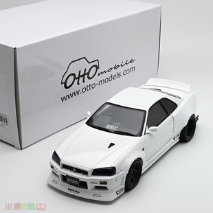 OTTO 1:18 SKYLINE GTR BNR34 BY KRC PEARL 树脂汽车模型 2019