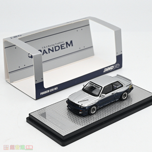 INNO 1:64 PANDEM E30 M3 银蓝双拼 火箭兔宽体 合金汽车模型成品