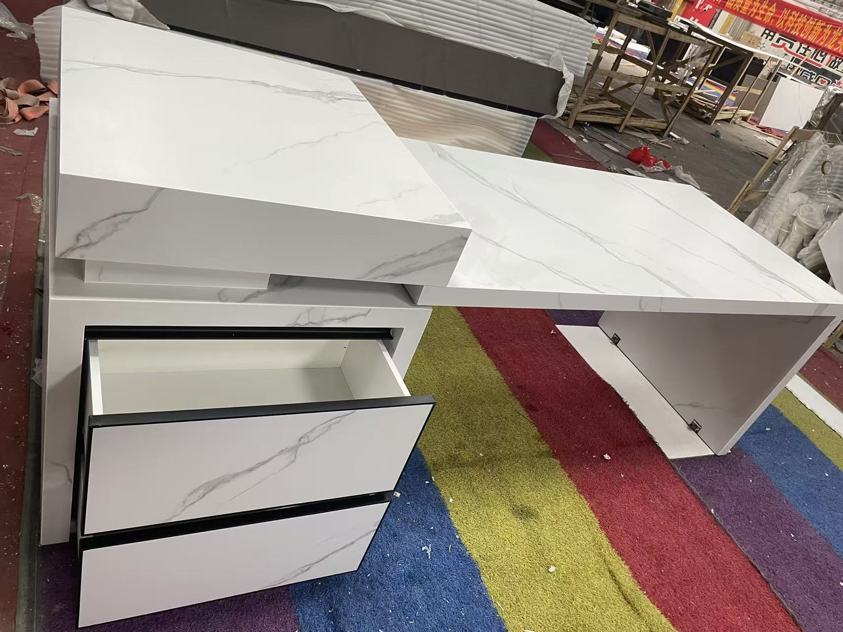 岩板岛台餐桌一体现代简约家用小户型伸缩开放式厨房奶油风导台