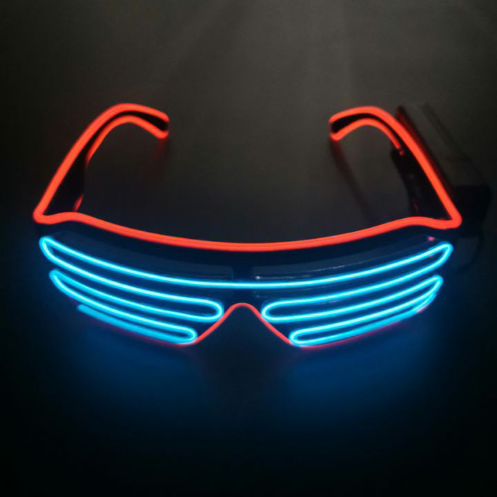 无线发光眼镜百叶窗酒吧爆闪蹦迪舞会演出派对生日气氛道具眼镜
