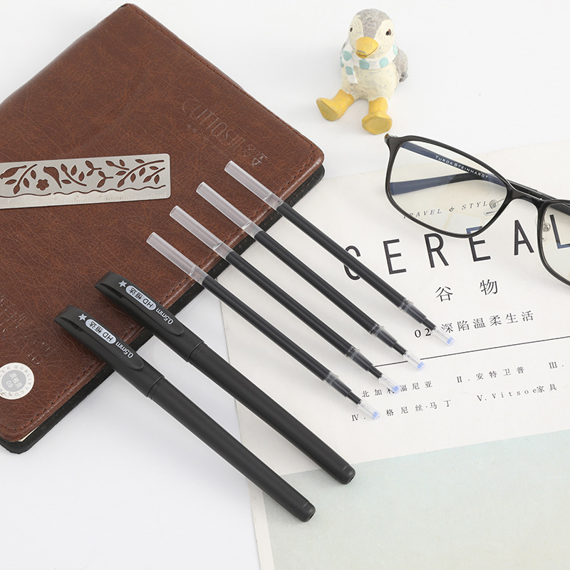 ºÚÉ«0.5mmÖÐÐÔ±ÊE585×Óµ¯Í·±Ê¼âË®ÐÔ±ÊѧÉú¿î¼òÔ¼¿¼ÊÔ±Ê5Ö»×°