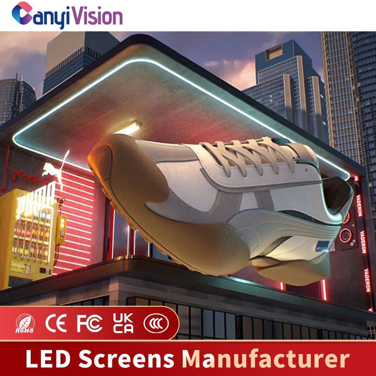 裸眼3d屏幕户外LED显示屏厂家直销室外P5模组全彩led显示屏电子屏