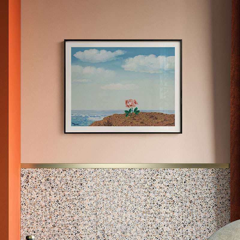 马格里特《心弦》超现实主义装饰画客厅玄关挂画酒吧民宿无框画