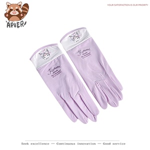 库洛米防晒手套女夏季防紫外线冰丝薄款户外骑行电动车防滑