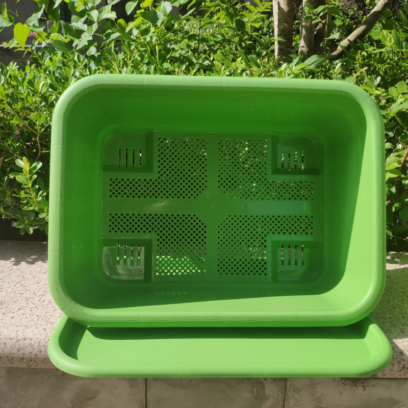 阳台种菜盆长方形塑料花盆家庭蔬菜种植盆种菜神器大号耐用养花盆