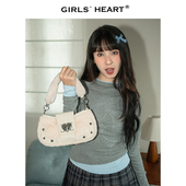 少女心球原创秋冬女生礼物毛绒绒手提包可爱风小众设计单肩斜挎包