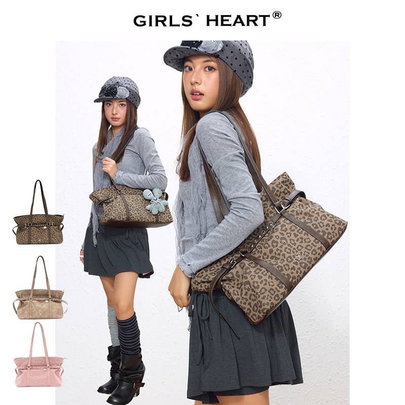 少女心球 细带托特包 豹纹秋冬小众原创设计大容量通勤百搭托特包,箱包皮具/热销女包/男包,腋下包,淘宝优惠券,粉丝福利购,淘宝优惠卷