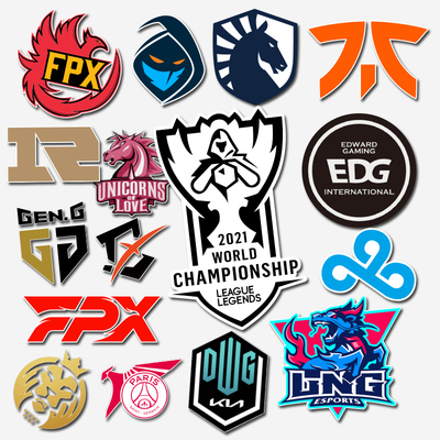 LOL英雄联盟战队标志车贴LPL战队FPX EDG战队S11总决赛车贴纸
