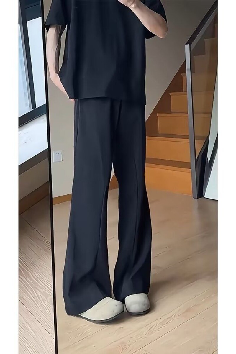 冰丝裤子男款夏薄款高个子517三本针西裤垂坠感高级感微喇弯刀裤,男装西裤,星座513