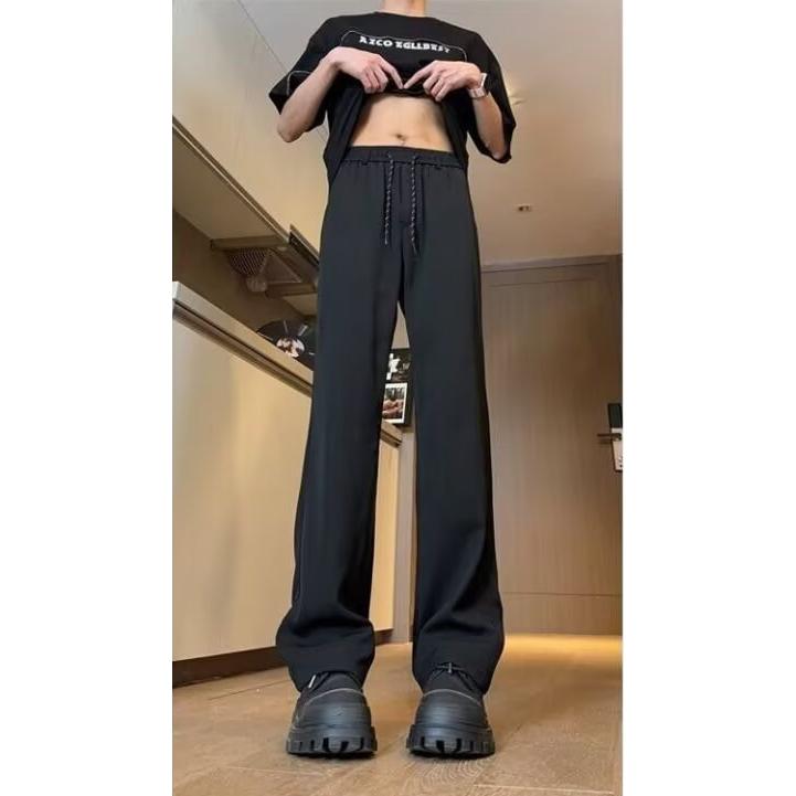 男垂感窄版裤坠感休闲裤显高长裤西裤513CK1343P30,男装西裤,星座513