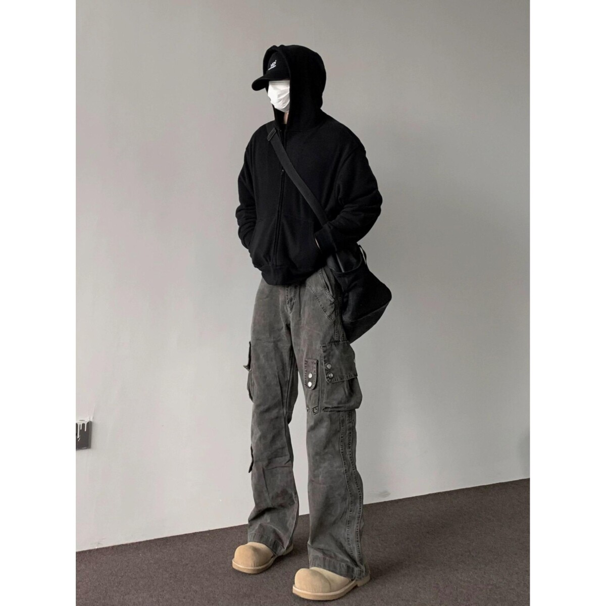 美式工装牛仔裤设计感多口袋复古长裤男女同款炸街513CK307P52,男装牛仔裤,星座513