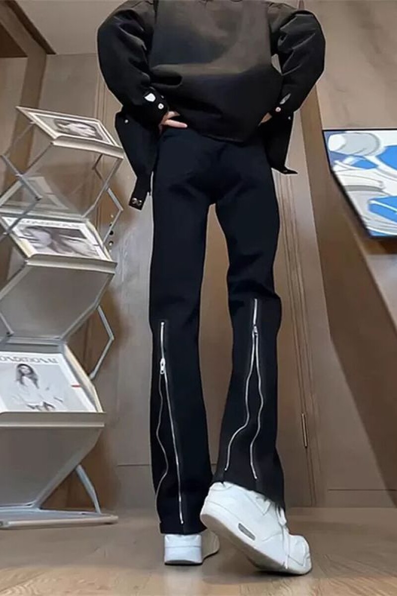 美式高街男设计感小众拉链牛仔裤直筒微喇裤513CK1044P35,男装牛仔裤,星座513
