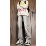 微喇牛仔裤男美式高街潮牌做旧裤子宽松直筒长裤513CK253P33，男装牛仔裤，星座513