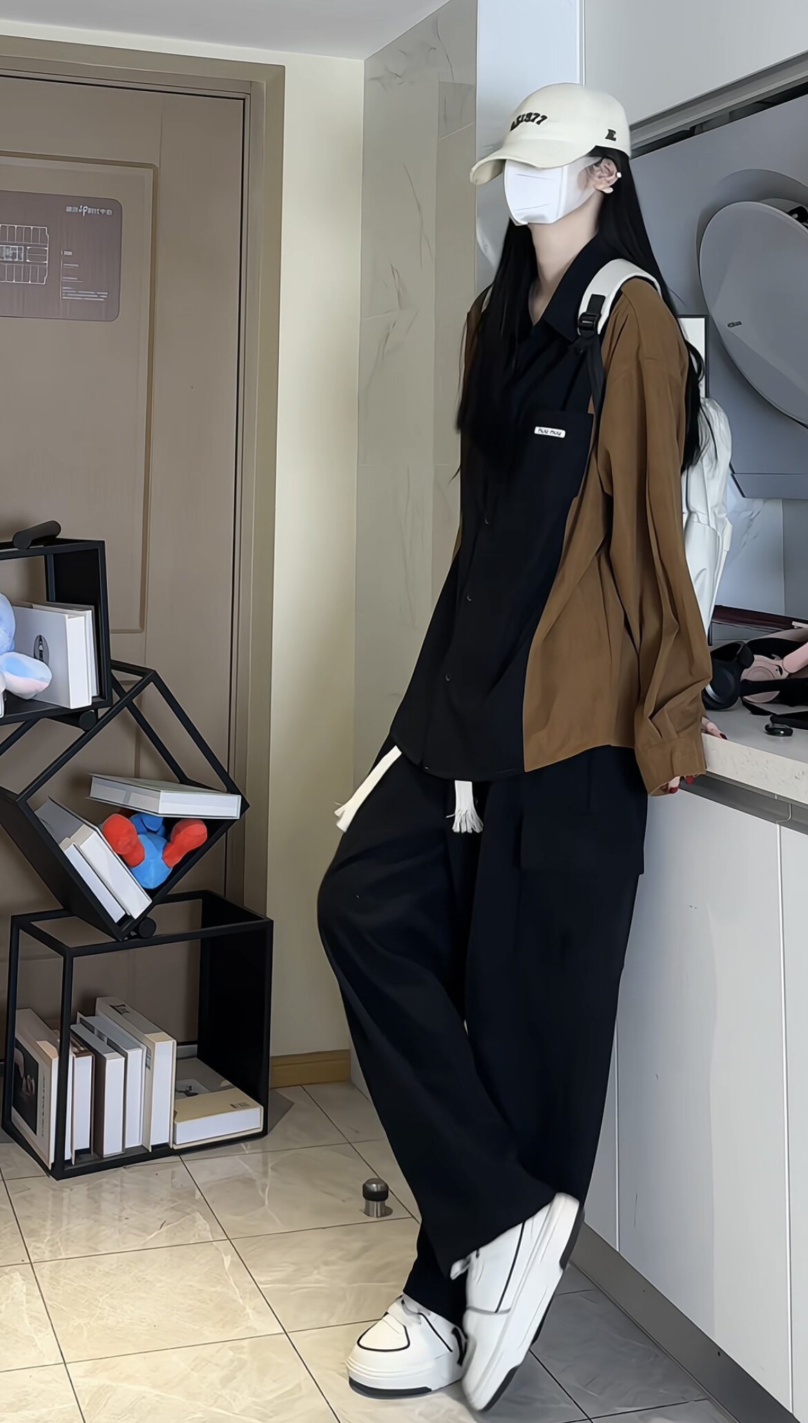513-PS801P45中性风秋季新款港风宽松长袖衬衫男衬衣外套-(现货),男装衬衫,星座513