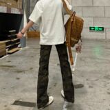 美式复古迷彩微喇牛仔裤男直筒显瘦休闲工装裤513CK1607P37，女装牛仔裤，星座513