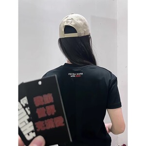 何以至此正肩短袖男款夏季黑色美式小领口t恤重磅健身运动半截袖图片