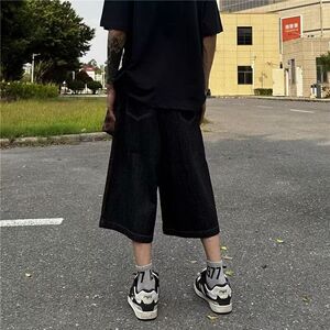 港风潮男夏季新款牛仔裤嘻哈潮高街潮流痞帅长裤513DK404P38图片
