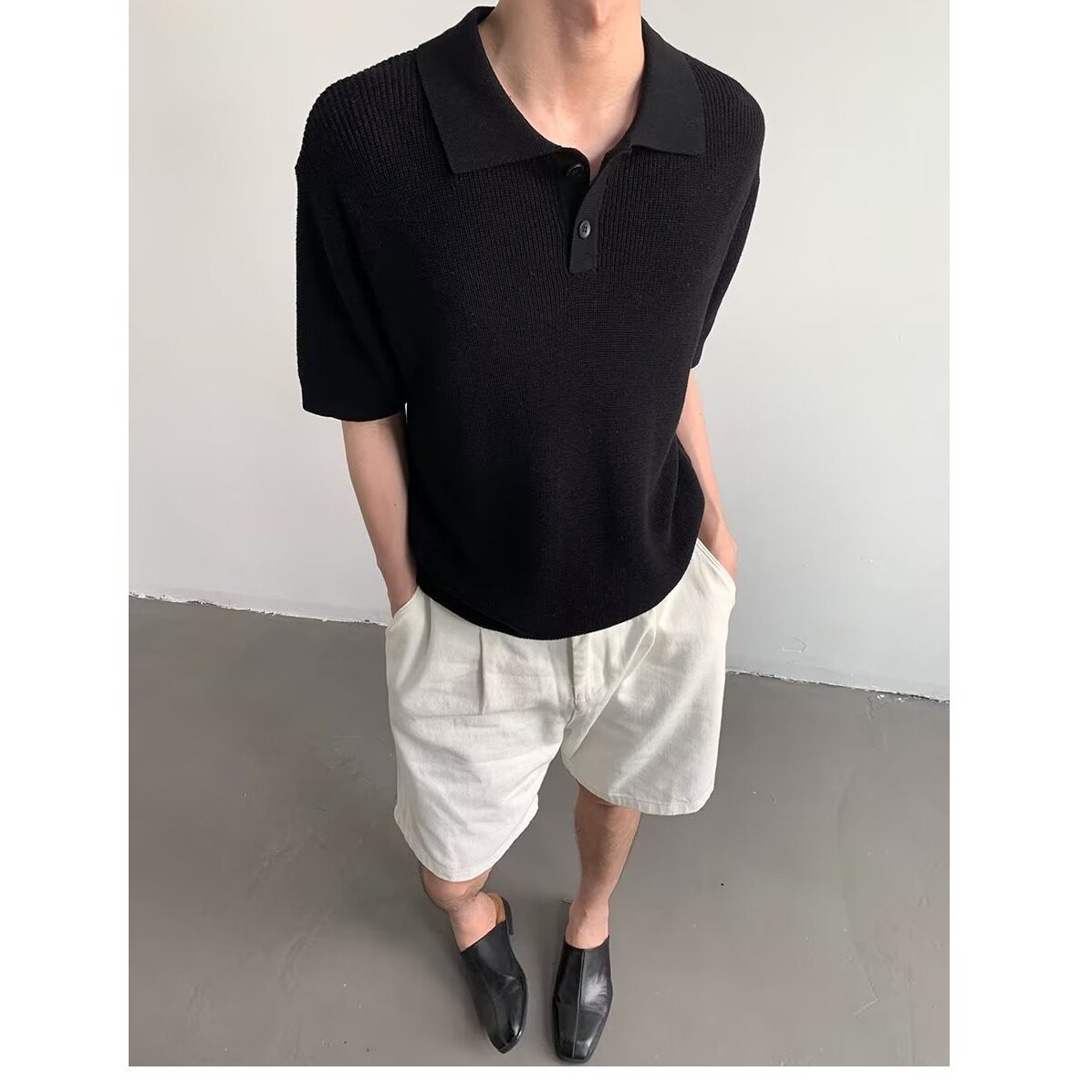 翻领短袖polo衫男潮牌夏季t恤韩版潮流新百搭体恤513PL118P40图片