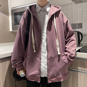 美式复古休闲宽松慵懒风字母连帽开衫男女卫衣外套514-7 WY08 P65图片