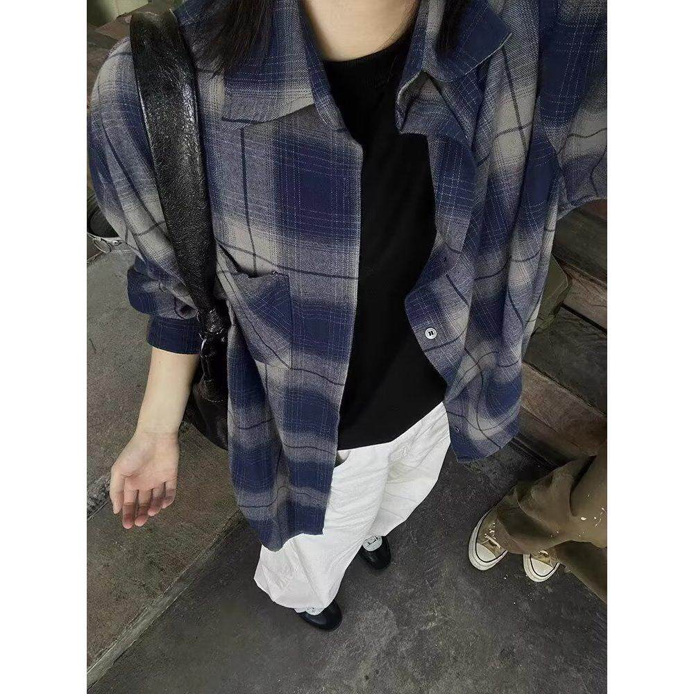 长袖衬衫日系港风宽松衬衣男夏季潮流百搭休闲外套513CS1436P35,男装衬衫,星座513