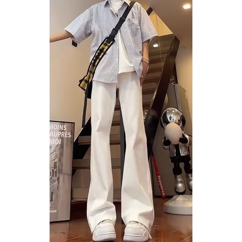 新款宽松休闲裤男韩版潮流百搭夏季阔腿拖地长裤513CK1438P33,男装休闲裤,星座513