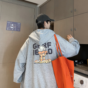 美式复古休闲宽松慵懒风字母连帽开衫男女卫衣外套514-7 WY08 P65图片
